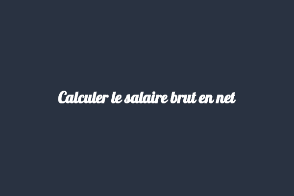 salaire